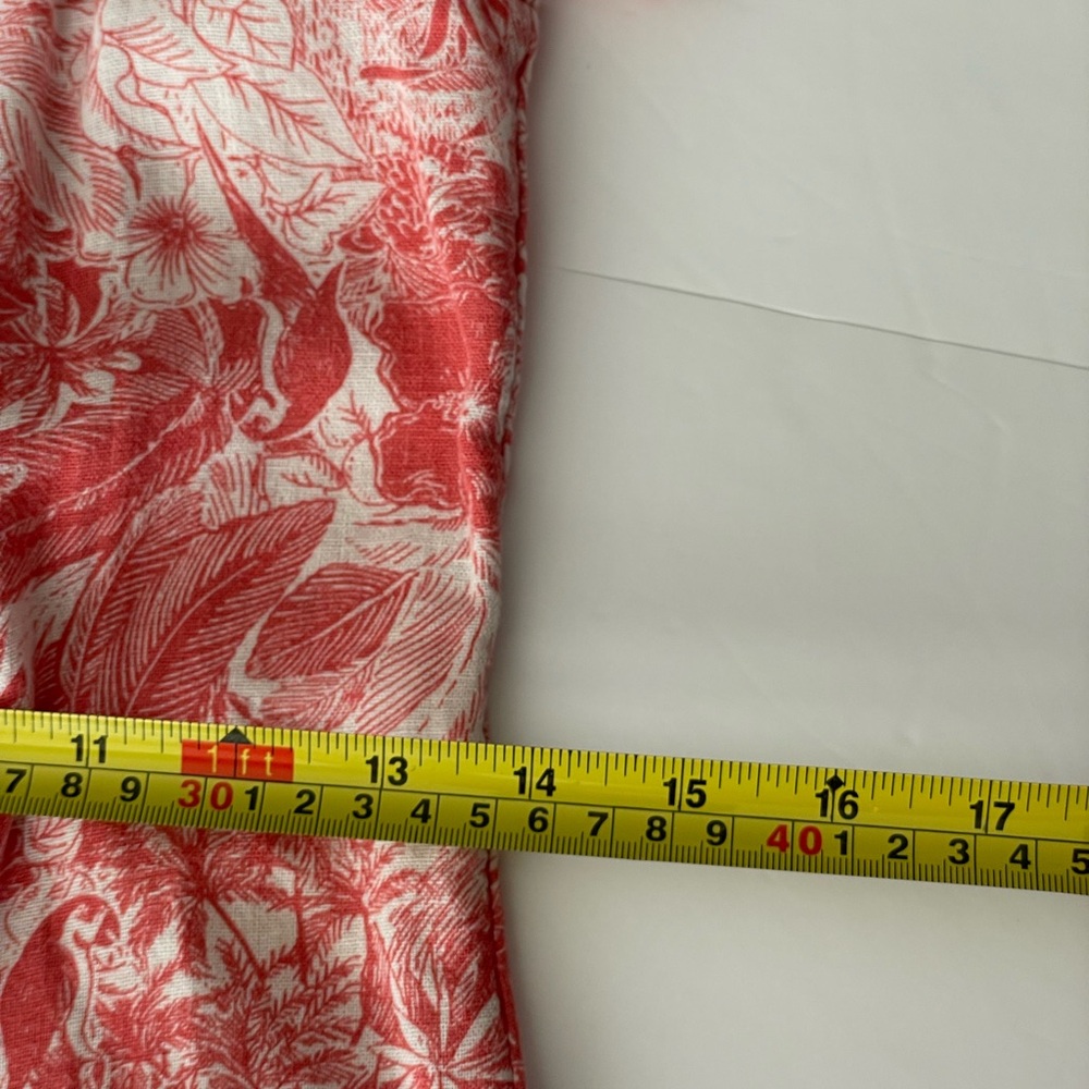 OLD NAVY Ecru Coral Tropical Floral Maxi Sundress Adjustable Straps Size S - Picture 10 of 12